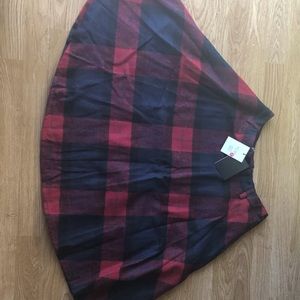 Plus Size Plaid Circle Skirt